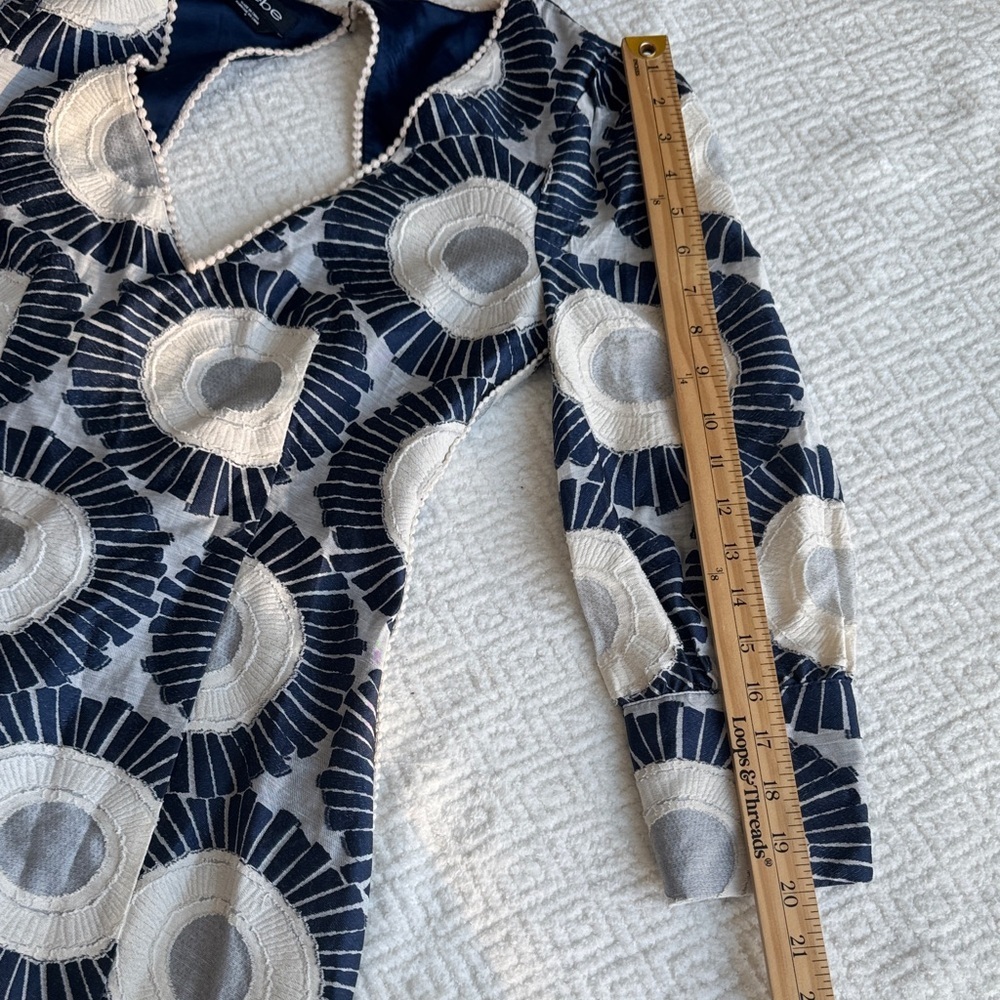 Bebe Navy Balloon Sleeve Dress Sz 0 - Picture 6 of 11